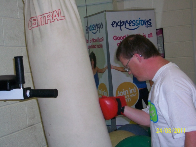 Andrew Lindell boxing at Hans Price Gym
